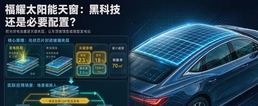 福耀玻璃推出黑科技光伏天窗，真的很厉害吗