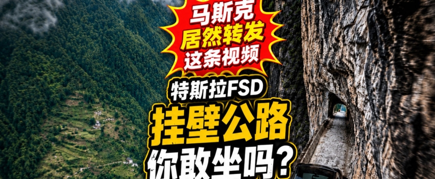 特斯拉挂壁公路智驾测试视频火了：FSD V14技术很强，但别急着“封神”