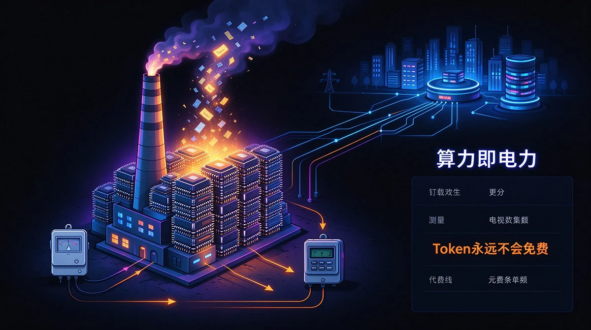 因算力即电力，所以大模型token难以实现免费。